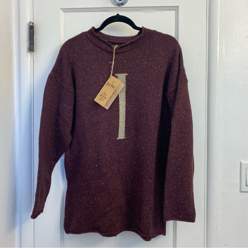 Harry Potter Wizarding World Weasley Knitted Christmas Jumper Sweater Letter ‘I’